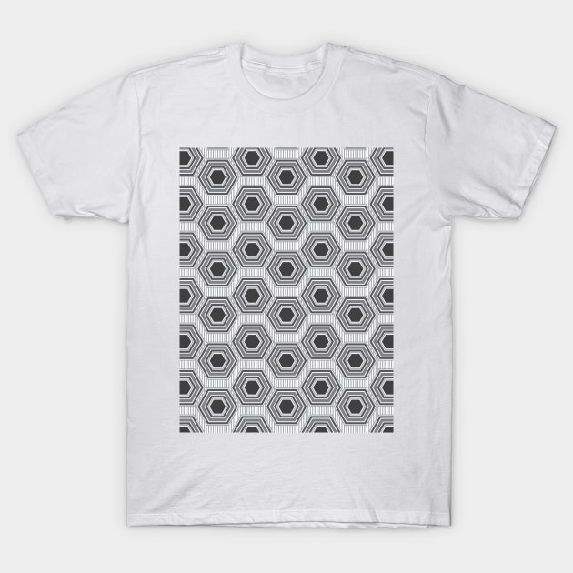 Simple Hexagon Pattern T-Shirt by zarya_kiqo